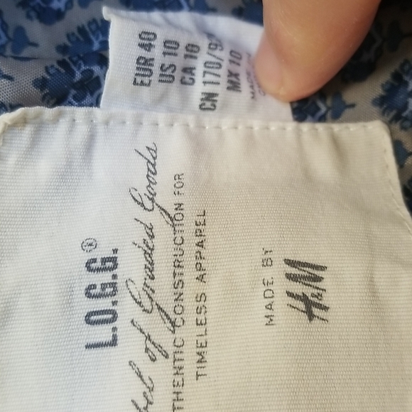 H&M (L.O.G.G.) sz 10 navy corduroy jacket w/elbow patches EUC - Picture 3 of 15